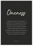 Oneness Word of Intention Framed print 70x100 cm / 28x40″ White frame Carbon paper