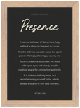 Presence Word of Intention Framed print 21x29.7 cm / 8x12" Wood frame Carbon paper