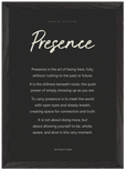 Presence Word of Intention Framed print A3 (29.7 x 42 cm) Black frame Carbon paper