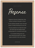 Presence Word of Intention Framed print A3 (29.7 x 42 cm) Wood frame Carbon paper
