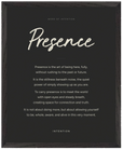 Presence Word of Intention Framed print 40x50 cm / 16x20″ Black frame Carbon paper