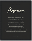 Presence Word of Intention Framed print 60x80 cm / 24x32″ Black frame Carbon paper