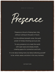 Presence Word of Intention Framed print 60x80 cm / 24x32″ Dark wood frame Carbon paper