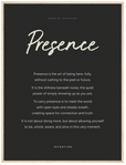 Presence Word of Intention Framed print 60x80 cm / 24x32″ Wood frame Carbon paper