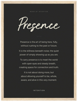Presence Word of Intention Framed print 30x40 cm / 12x16″ Wood frame Carbon paper