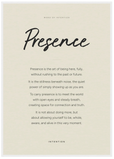 Presence Word of Intention Framed print A1 (59.4 x 84.1 cm) White frame Linen paper