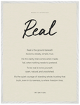 Real Word of Intention Framed print 60x80 cm / 24x32″ White frame Linen paper