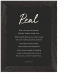 Real Word of Intention Framed print 60x80 cm / 24x32″ Black frame Carbon paper
