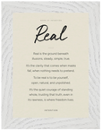 Real Word of Intention Framed print 13x18 cm / 5x7″ White frame Linen paper