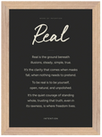 Real Word of Intention Framed print 21x29.7 cm / 8x12" Wood frame Carbon paper