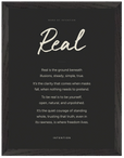 Real Word of Intention Framed print 30x40 cm / 12x16″ Black frame Carbon paper