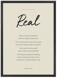 Real Word of Intention Framed print A3 (29.7 x 42 cm) Black frame Linen paper