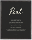 Real Word of Intention Framed print 40x50 cm / 16x20″ Black frame Carbon paper