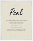Real Word of Intention Framed print 40x50 cm / 16x20″ White frame Linen paper