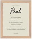 Real Word of Intention Framed print 40x50 cm / 16x20″ Wood frame Linen paper