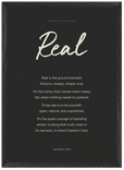 Real Word of Intention Framed print A2 (42 x 59.4 cm) Black frame Carbon paper