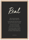 Real Word of Intention Framed print A2 (42 x 59.4 cm) Wood frame Carbon paper