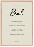 Real Word of Intention Framed print A2 (42 x 59.4 cm) Wood frame Linen paper