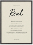 Real Word of Intention Framed print 50x70 cm / 20x28″ Black frame Linen paper