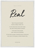 Real Word of Intention Framed print 50x70 cm / 20x28″ White frame Linen paper