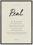 Real Word of Intention Framed print A1 (59.4 x 84.1 cm) Black frame Linen paper