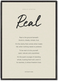 Real Word of Intention Framed print 70x100 cm / 28x40″ Black frame Linen paper