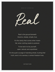 Real Word of Intention Framed print 60x80 cm / 24x32″ White frame Carbon paper