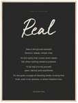 Real Word of Intention Framed print 60x80 cm / 24x32″ Wood frame Carbon paper