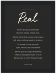 Real Word of Intention Framed print 13x18 cm / 5x7″ Black frame Carbon paper