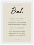 Real Word of Intention Framed print 13x18 cm / 5x7″ White frame Linen paper