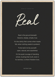 Real Word of Intention Framed print 21x29.7 cm / 8x12" Wood frame Carbon paper