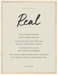 Real Word of Intention Framed print 30x40 cm / 12x16″ Wood frame Linen paper