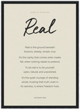 Real Word of Intention Framed print A3 (29.7 x 42 cm) Black frame Linen paper