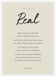 Real Word of Intention Framed print A3 (29.7 x 42 cm) White frame Linen paper