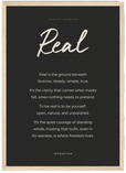 Real Word of Intention Framed print A3 (29.7 x 42 cm) Wood frame Carbon paper