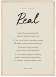 Real Word of Intention Framed print A3 (29.7 x 42 cm) Wood frame Linen paper