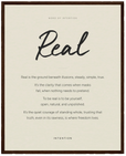 Real Word of Intention Framed print 40x50 cm / 16x20″ Dark wood frame Linen paper