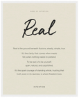 Real Word of Intention Framed print 40x50 cm / 16x20″ White frame Linen paper
