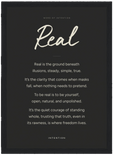 Real Word of Intention Framed print A2 (42 x 59.4 cm) Black frame Carbon paper