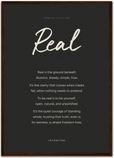 Real Word of Intention Framed print A2 (42 x 59.4 cm) Dark wood frame Carbon paper