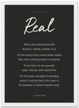 Real Word of Intention Framed print A2 (42 x 59.4 cm) White frame Carbon paper