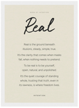 Real Word of Intention Framed print A2 (42 x 59.4 cm) White frame Linen paper