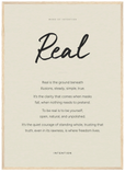 Real Word of Intention Framed print 50x70 cm / 20x28″ Wood frame Linen paper