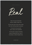 Real Word of Intention Framed print A1 (59.4 x 84.1 cm) Black frame Carbon paper