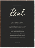 Real Word of Intention Framed print A1 (59.4 x 84.1 cm) Dark wood frame Carbon paper