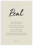Real Word of Intention Framed print A1 (59.4 x 84.1 cm) White frame Linen paper