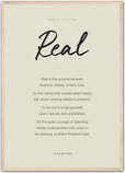 Real Word of Intention Framed print A1 (59.4 x 84.1 cm) Wood frame Linen paper