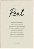 Real Word of Intention Framed print 70x100 cm / 28x40″ Wood frame Linen paper