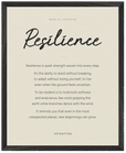 Resilience Word of Intention Framed print 40x50 cm / 16x20″ Black frame Linen paper