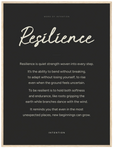Resilience Word of Intention Framed print 60x80 cm / 24x32″ Wood frame Carbon paper